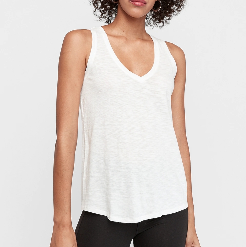 Express Slub V-Neck Easy Tank
